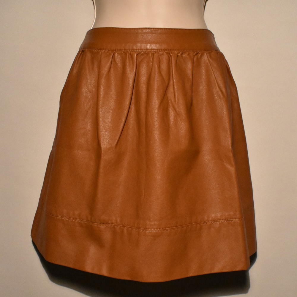 rue21 Chestnut Faux Soft Leather Mini Skirt